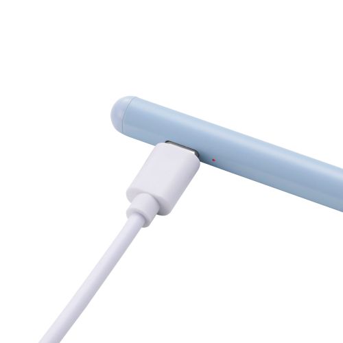 タッチペン/スタイラス/リチウム充電式/汎用/磁気吸着/USB-C充電/急速充電/ペン先交換可能/ペン先付属/ブルー