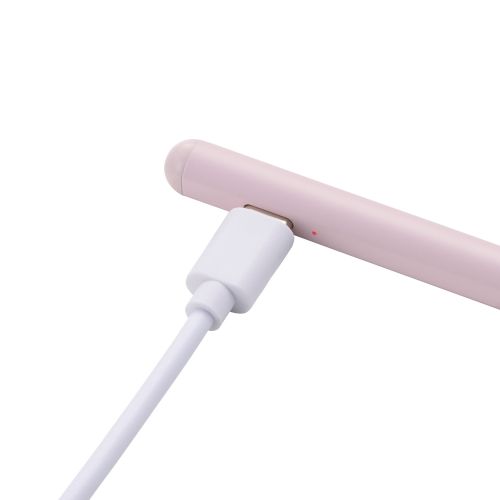 タッチペン/スタイラス/リチウム充電式/汎用/磁気吸着/USB-C充電/急速充電/ペン先交換可能/ペン先付属/ピンク