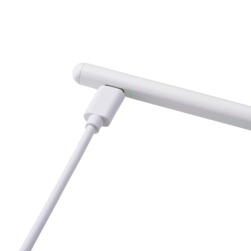 タッチペン/スタイラス/リチウム充電式/汎用/磁気吸着/USB-C充電/急速充電/ペン先交換可能/ペン先付属2個/ホワイト