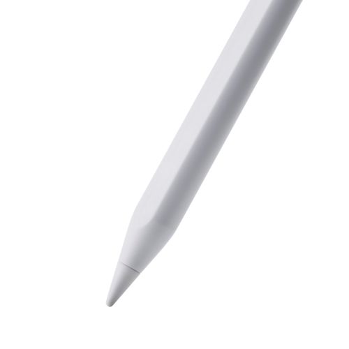 タッチペン/スタイラス/リチウム充電式/汎用/デジタルインジケーター/磁気吸着/USB-C充電/急速充電/ペン先交換可能/ペン先付属/ホワイト