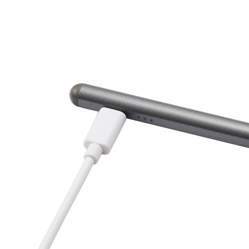 タッチペン/充電式/iPad専用/パームリジェクション対応/傾き検知/磁気吸着/USB-C充電/急速充電/ペン先交換可能/グレー