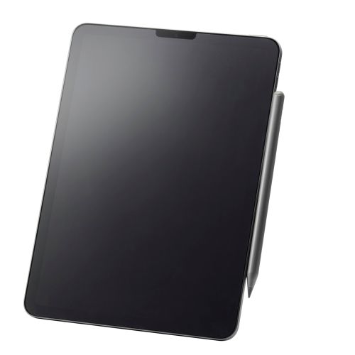 タッチペン/充電式/iPad専用/パームリジェクション対応/傾き検知/磁気吸着/USB-C充電/急速充電/ペン先交換可能/グレー