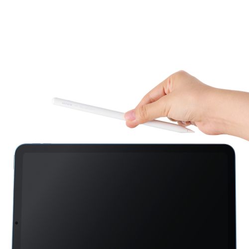 タッチペン/充電式/iPad専用/ワイヤレス充電/パームリジェクション対応/傾き検知/磁気吸着/USB-C充電/急速充電/交換ペン先付属/ホワイト
