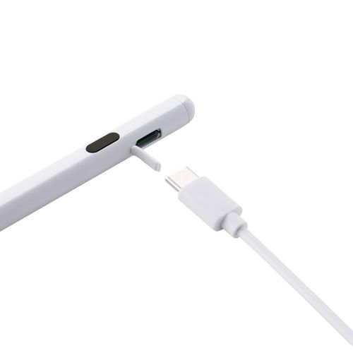 タッチペン/充電式/iPad専用/デジタルインジケーター/パームリジェクション対応/傾き検知/磁気吸着/USB-C充電/急速充電/交換ペン先付属/ホワイト