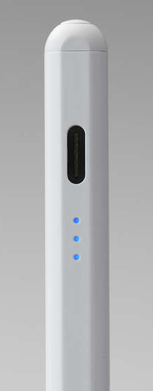 タッチペン/充電式/iPad専用/パームリジェクション対応/傾き検知/磁気吸着/USB-C充電/ペン先交換/CtoCケーブル付属/ホワイト