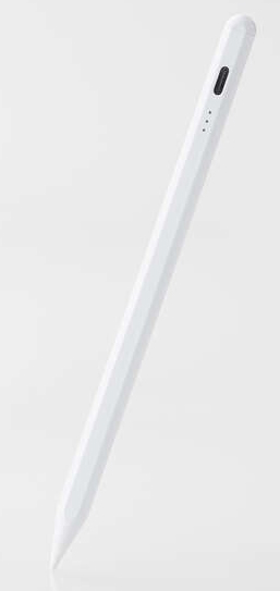 タッチペン/充電式/iPad専用/パームリジェクション対応/傾き検知/磁気吸着/USB-C充電/ペン先交換/CtoCケーブル付属/ホワイト