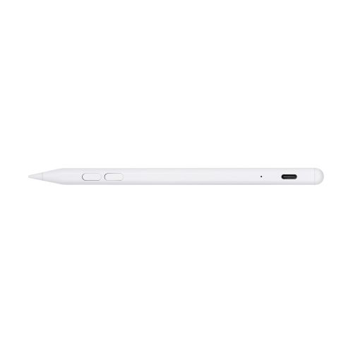 タッチペン/充電式/iPad専用/ショートカットボタン/パームリジェクション/傾き検知/磁気吸着/USB-C充電/急速充電/交換ペン先/ホワイト