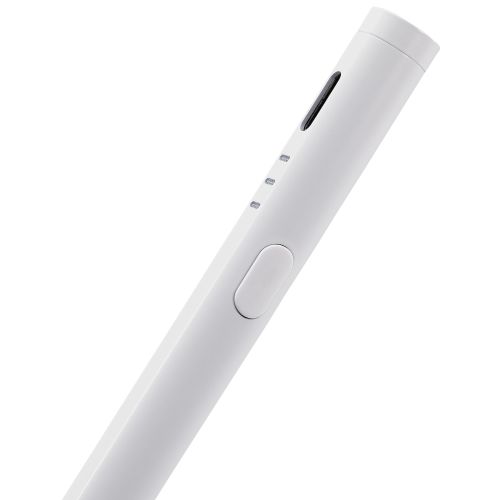タッチペン/スタイラス/充電式/iPadモード・汎用モード切替/パームリジェクション対応/磁気吸着/USB-C充電/ペン先交換可能/ホワイト