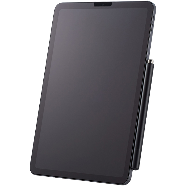 タッチペン/スマホ・タブレット用/ディスクタイプ/超感度/磁気吸着/マグネットキャップ/ブラック