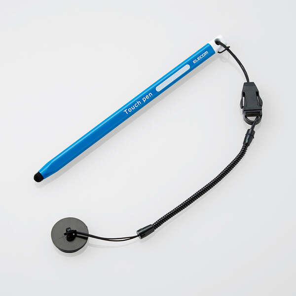 タッチペン/スマホ・タブレット用/鉛筆型/三角/細軸/超感度タイプ/ブルー