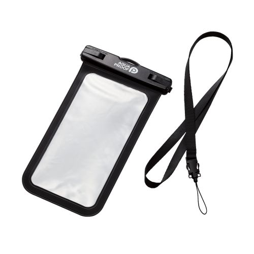 スマートフォン用防水ケース/IPX8/ネックストラップ付属/ブラック