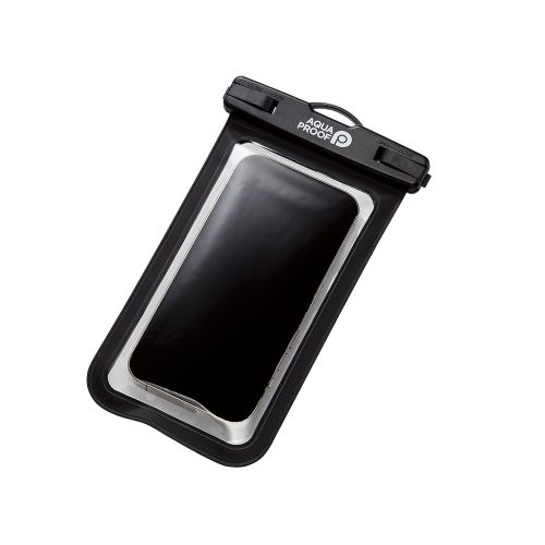 スマートフォン用防水ケース/IPX8/ネックストラップ付属/ブラック