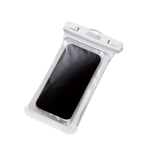 スマートフォン用防水ケース/IPX8/ネックストラップ付属/立体構造/ホワイト