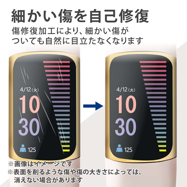 Fitbit Charge 6/Fitbit Charge5/衝撃吸収フィルム/フルカバー/指紋防止/高透明/傷リペア