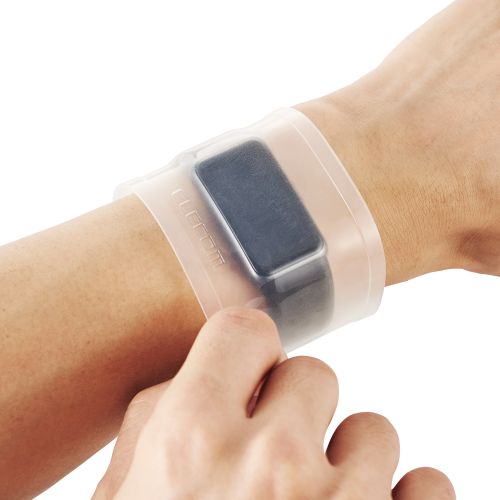 スマートウォッチ用シリコンリストバンド/Lサイズ/2個入り/クリア