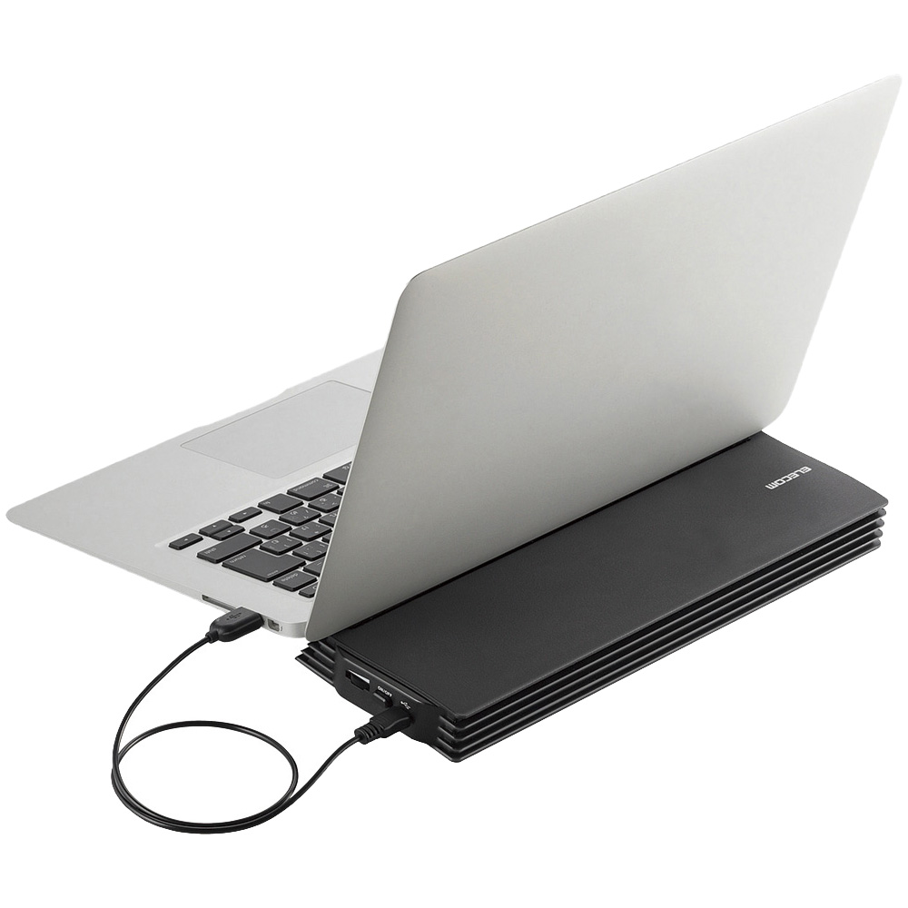 ノートPC用クーラー/小型バー/12.1～17インチ対応/ブラック