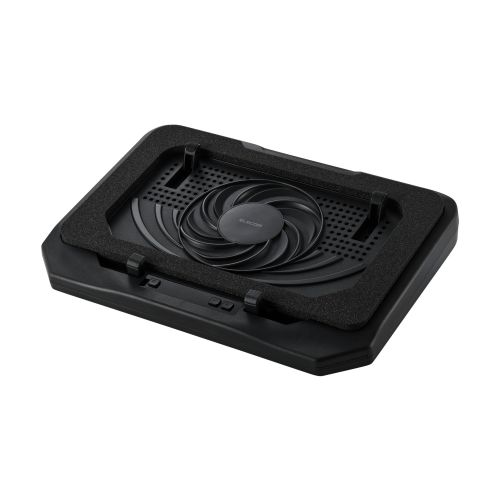 ノートPC用冷却台/置き台/密閉タイプ/3段階高さ調整/18段階風量調整/～18インチ対応/ブラック