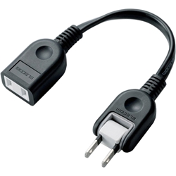 ACアダプタ用電源延長コード/2P/1個口/ブラック