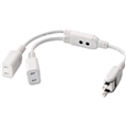 ACアダプタ用電源延長コード/2P/2個口/ホワイト
