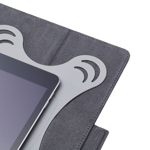 タブレット汎用手帳型ケース/ソフトレザー/フリーアングル/ハンドベルト/ペンホルダー/8.5~11.5inch/ブラック