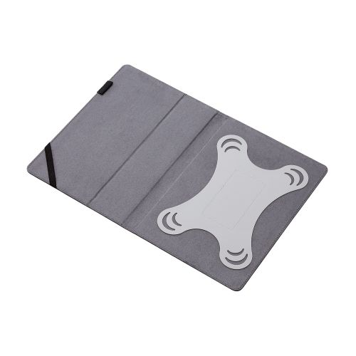 タブレット汎用手帳型ケース/ソフトレザー/2アングル/ペンホルダー/8.5～11.5inch/ブラック