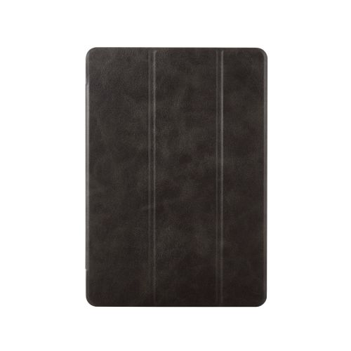 iPad 第9/8/7世代/iPad 10.2 2019年モデル用フラップケース 背面クリア/ブラック