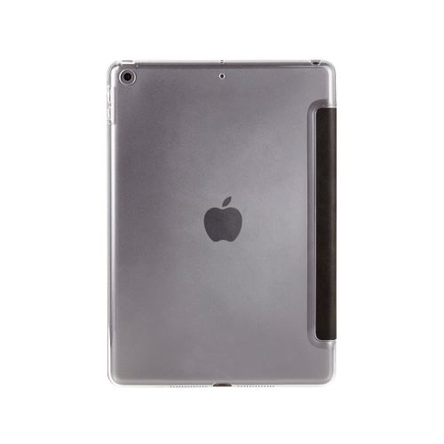 iPad 第9/8/7世代/iPad 10.2 2019年モデル用フラップケース 背面クリア/ブラック