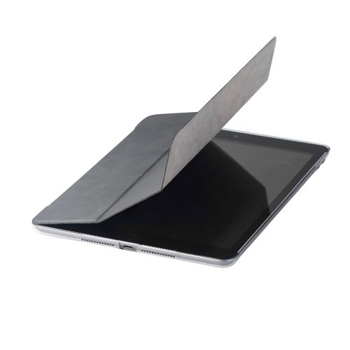 iPad 第9/8/7世代/iPad 10.2 2019年モデル用フラップケース 背面クリア/ブラック