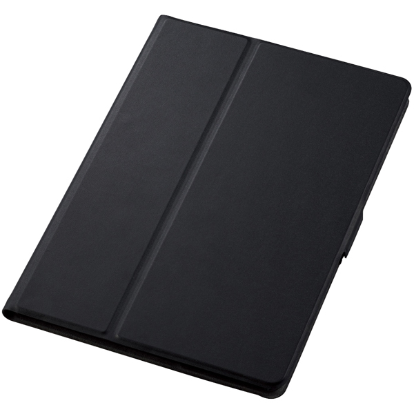 iPad 10.2 2019年モデル用フラップケース/ソフトレザー/フリーアングル/スリープ対応/ブラック