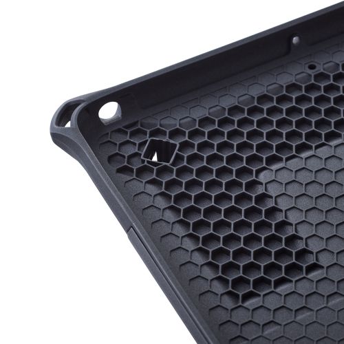 iPad 第9、第8、第7世代対応フルプロテクトケース/ZEROSHOCK/耐衝撃/ショルダーベルト付/ブラック