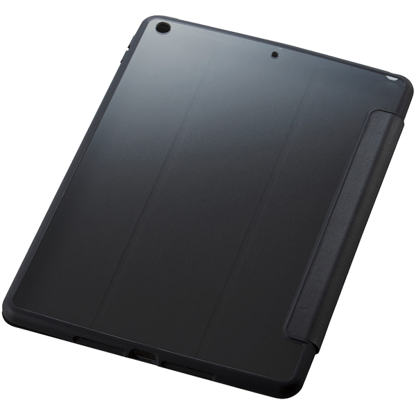 iPad 第9世代(2021年モデル)用ハイブリッドケース/TOUGH SLIM LITE/フレームカラー/フラップ付き/ブラック