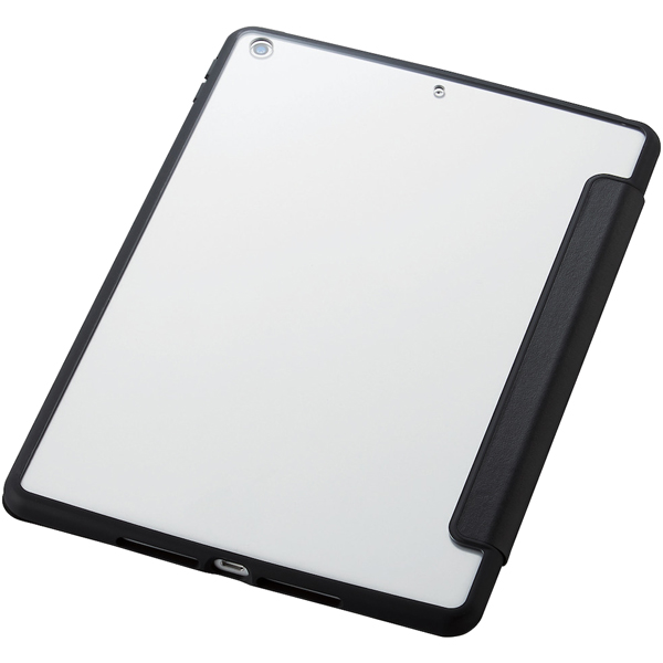 iPad 第9世代(2021年モデル)用ハイブリッドケース/TOUGH SLIM LITE/フレームカラー/フラップ付き/ブラック