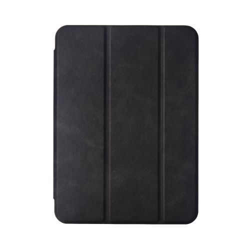 iPad 2022/iPad 第10世代用フラップケース/背面クリア/ソフトレザー/2アングル/スリープ対応/ブラック