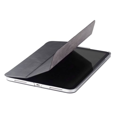 iPad 2022/iPad 第10世代用フラップケース/背面クリア/ソフトレザー/2アングル/スリープ対応/ブラック
