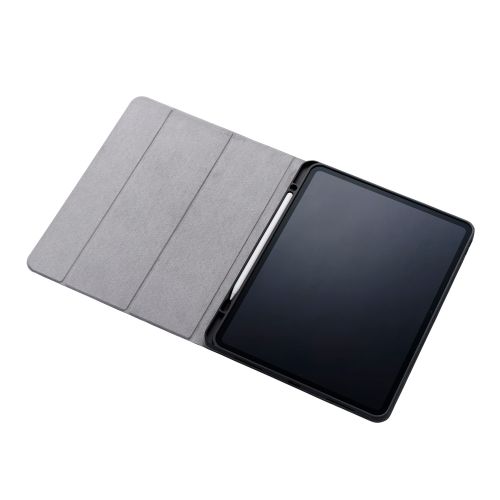 13インチiPad Pro(M4)ソフトレザーケース/ドローイングアングル/360度回転/ブラック