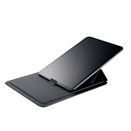 11インチiPad Pro(M4)レザーポーチ/スタンド/Apple Pencil収納/ブラック