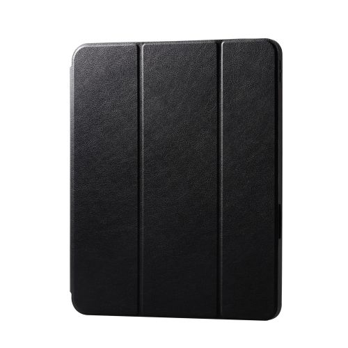 13インチiPad Air(M2)フラップケース/Apple Pencil収納/スリープ対応/ブラック