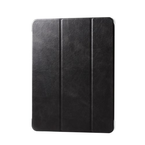 13インチiPad Air(M2)ソフトレザーケース/背面クリア/2アングル/スリープ対応/ブラック