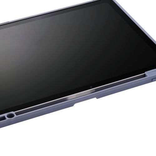 iPad Air 11インチ(M3/M2)/フラップケース/360度回転/マグネット着脱/背面クリア/ブルーグレー