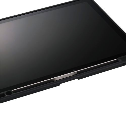 iPad Air 11インチ(M3/M2)/フラップケース/360度回転/マグネット着脱/背面クリア/ブラック