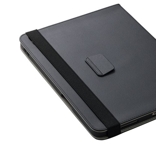 iPad Air 11インチ(M3/M2)/iPad 第10世代/フラップケース/衝撃ガード/ベルト付/2アングル/軽量/ブラック