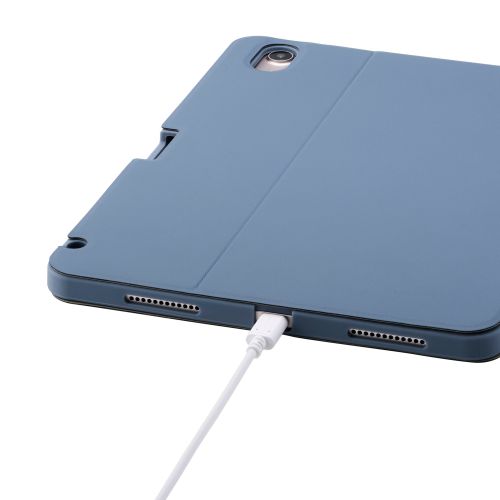 iPad Air 11インチ(M3/M2)/フラップケース/衝撃吸収/ApplePencil収納/スリープ対応/ブルーグレー