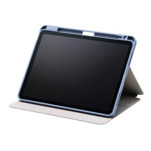 iPad Air 11インチ(M3/M2)/フラップケース/衝撃吸収/ApplePencil収納/スリープ対応/ブルーグレー