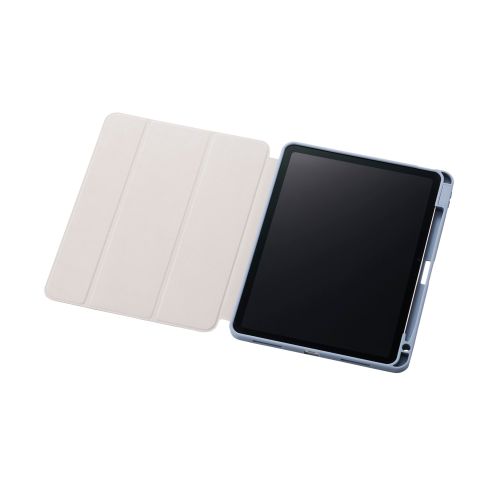 iPad Air 11インチ(M3/M2)/フラップケース/衝撃吸収/ApplePencil収納/スリープ対応/ブルーグレー