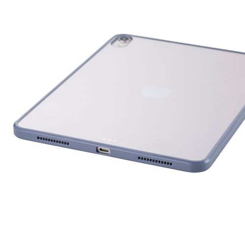iPad Air 11インチ(M3/M2)/クリアケース/背面クリア/軽量/カラーエッジ/ブルーグレー