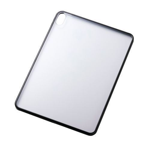 iPad Air 11インチ(M3/M2)/クリアケース/背面クリア/軽量/カラーエッジ/ブラック
