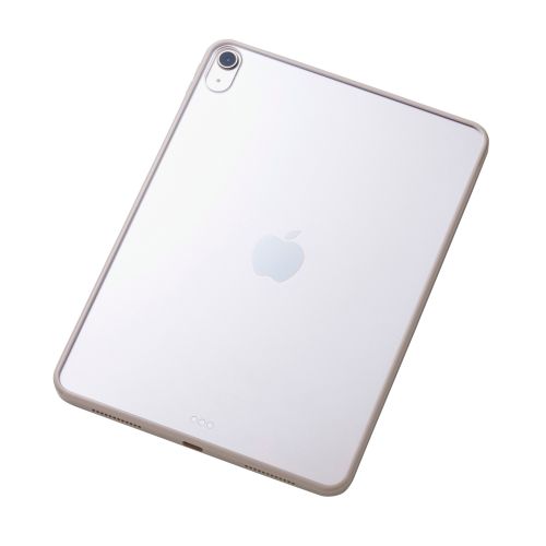 iPad Air 11インチ(M3/M2)/クリアケース/背面クリア/軽量/カラーエッジ/グレージュ