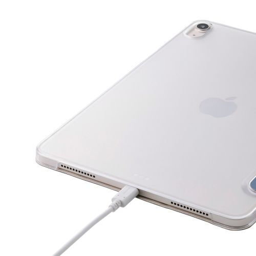 iPad Air 11インチ(M3/M2)/フラップケース/薄型軽量/背面クリア/2アングル/スリープ対応/ブルーグレー