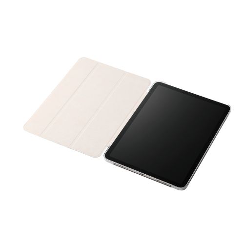 iPad Air 11インチ(M3/M2)/フラップケース/薄型軽量/背面クリア/2アングル/スリープ対応/ブルーグレー