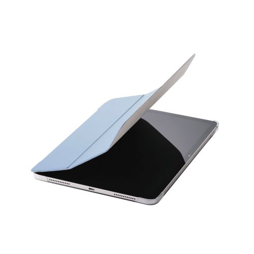 iPad Air 11インチ(M3/M2)/フラップケース/薄型軽量/背面クリア/2アングル/スリープ対応/ブルーグレー